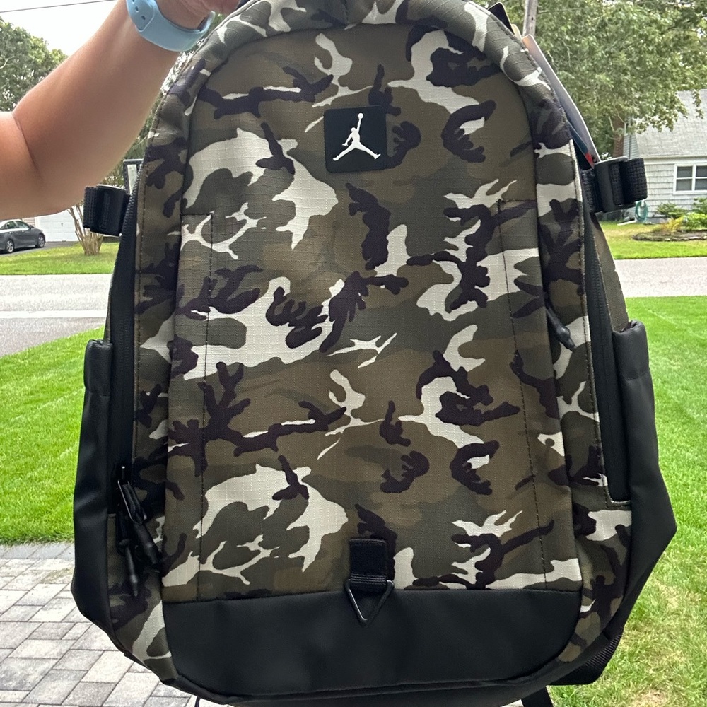 Jordan Black and Brown Camouflage Backpack